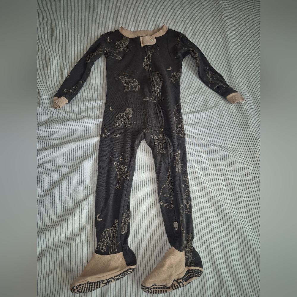 Burt's Bees Baby Sleepers Zip Up With Non Slip Footies 18 M 2 COUNT